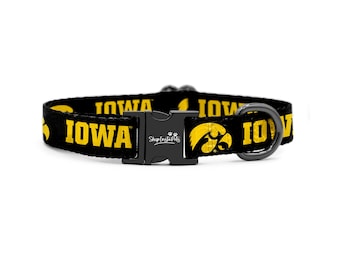 Iowa Hawkeyes Adjustable Collar for Dogs and Cats | Officially Licensed | Fits all Pets!