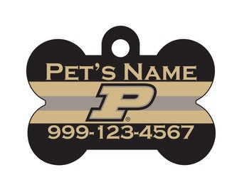 Purdue Boilermakers Pet Id Dog Tag | Officially Licensed | Personalized for Your Pet