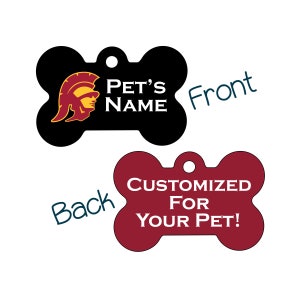 USC Trojans 2-Sided Pet Id Dog Tag | Officially Licensed | Personalized for Your Pet