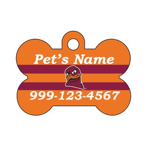 Virginia Tech Hokies Pet Id Dog Tag | Officially Licensed | Personalized for Your Pet