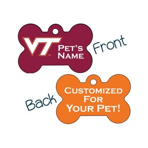 Virginia Tech Hokies 2-Sided Pet Id Dog Tag | Officially Licensed | Personalized for Your Pet