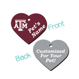 Texas A&M Aggies 2-Sided Pet Id Tag for Dogs and Cats | Officially Licensed | Personalized for Your Pet