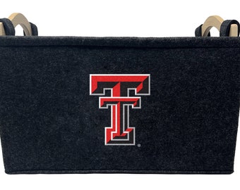 Cestino con licenza ufficiale Texas Tech Red Raiders, ideale per decorazioni per la casa e giocattoli per cani