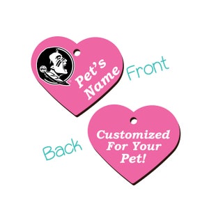 Florida State Seminoles 2-Sided Pet Id Tag for Dogs & Cats | Officially Licensed | Personalized for Your Pet