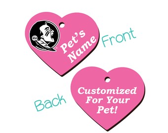 Florida State Seminoles 2-Sided Pet Id Tag for Dogs & Cats | Officially Licensed | Personalized for Your Pet