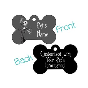 Jack Skellington 2-Sided Pet Id Dog Tag | Personalized for your Pet