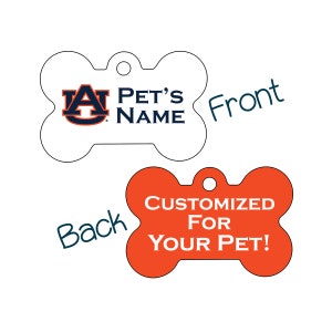 Auburn Tigers 2-Sided Pet Id Dog Tag | Officially Licensed | Personalized for Your Pet