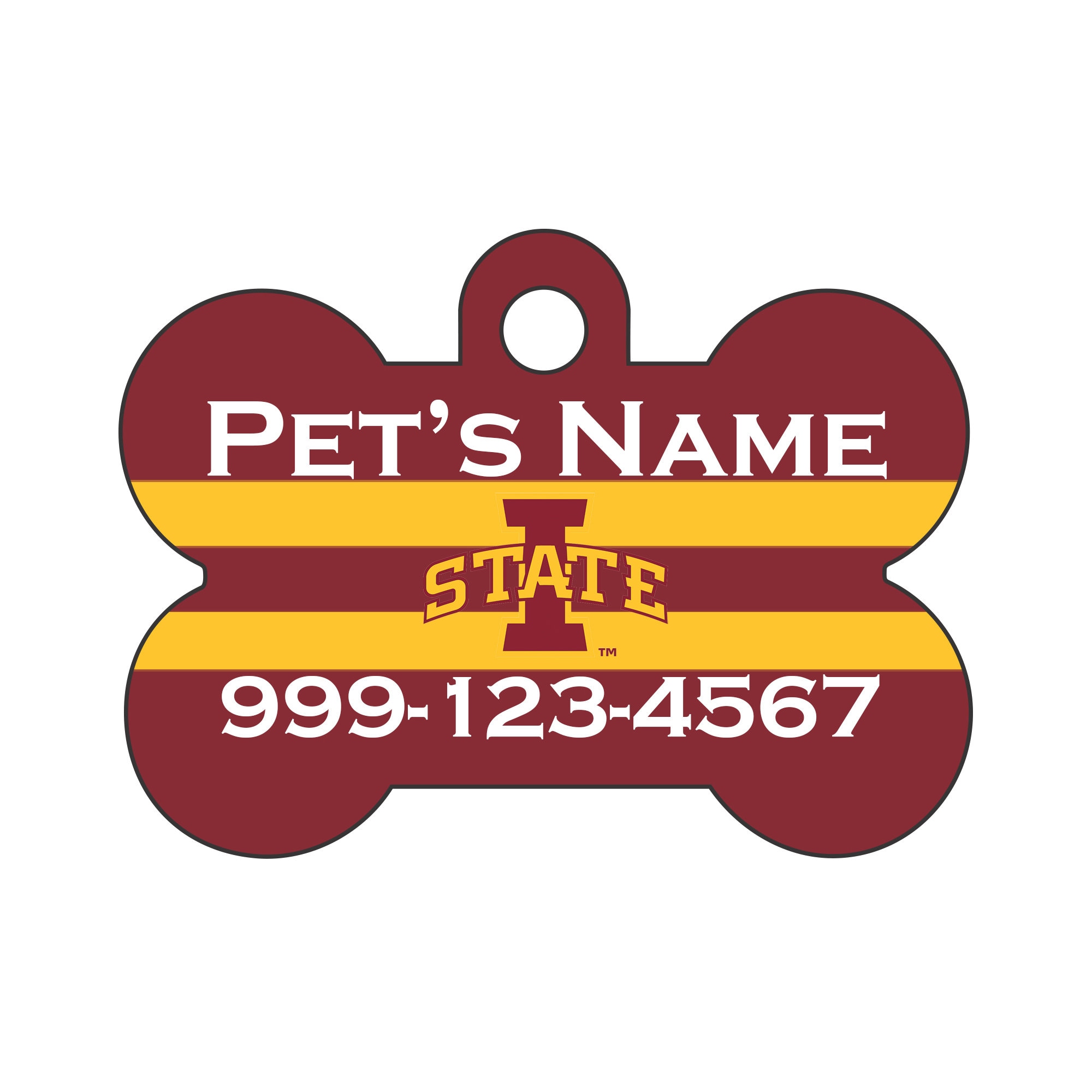 Iowa State Cyclones 2-Sided Pet Id Dog Tag Personalized for Your Pet Officially Licensed 