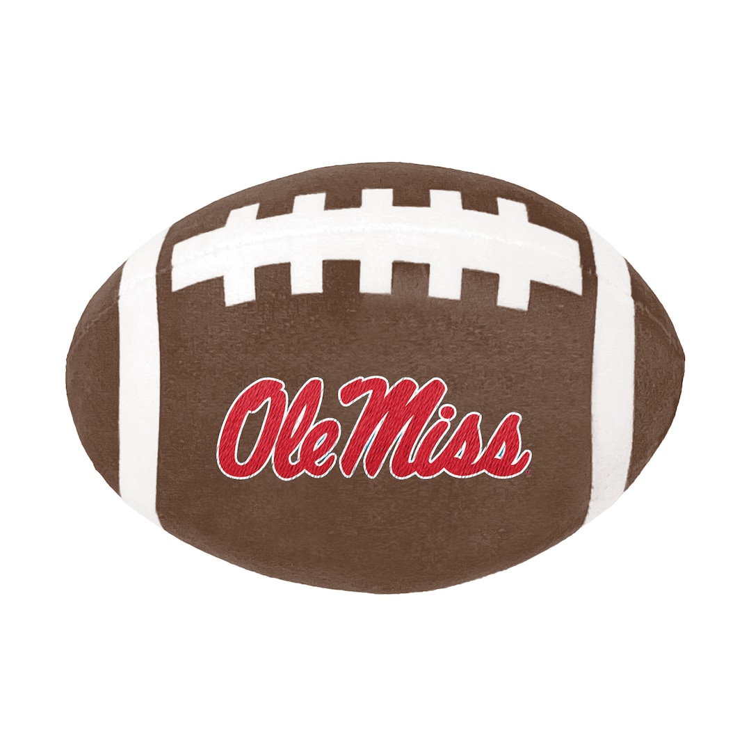 Ole Miss Rebels NCAA Squeaking Football Dog Toy Durable and