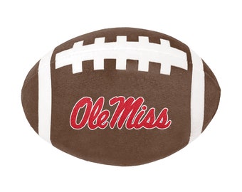 Ole Miss Rebels NCAA Squeaking Football Dog Toy | Durable and Great for Dogs of all Sizes