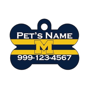Michigan Wolverines Pet Id Dog Tag | Officially Licensed | Personalized for Your Pet