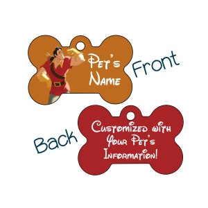 Gaston | Disney 2-Sided Pet Id Dog Tag | Personalized for your Pet