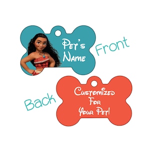 Moana | Disney 2-Sided Pet Id Dog Tag | Personalized for Your Pet