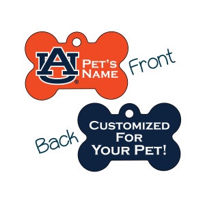 Auburn Tigers 2-Sided Pet Id Dog Tag | Officially Licensed | Personalized for Your Pet