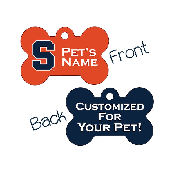 Syracuse Orange 2-Sided Pet Id Dog Tag | Officially Licensed | Personalized for Your Pet