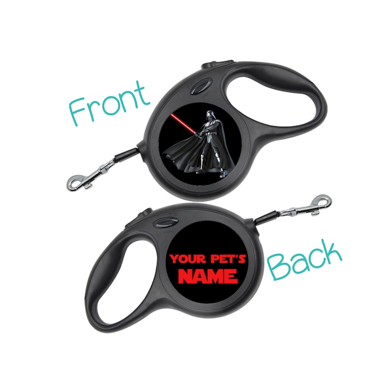 Disney Star Wars Darth Vader Retractable Dog Walking Leash Personalized for Your Pet