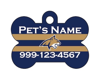 Montana State Bobcats Personalized Pet Id Dog Tag | Officially Licensed
