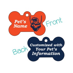 Virginia Cavaliers 2-zijdige Pet Id Dog Tag | Officieel in licentie gegeven | Gepersonaliseerd voor uw huisdier