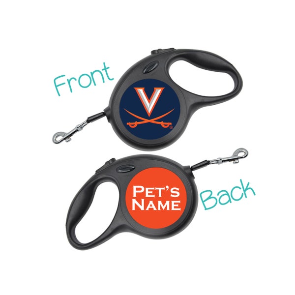 Virginia Cavaliers | Retractable Dog Walking Leash | Officially Licensed | Personalized for Your Pet