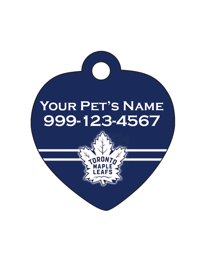 Toronto Maple Leafs Pet Id Tag for Dogs & Cats Personalized Etsy