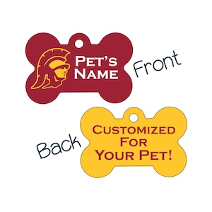 USC Trojans 2-Sided Pet Id Dog Tag | Officially Licensed | Personalized for Your Pet