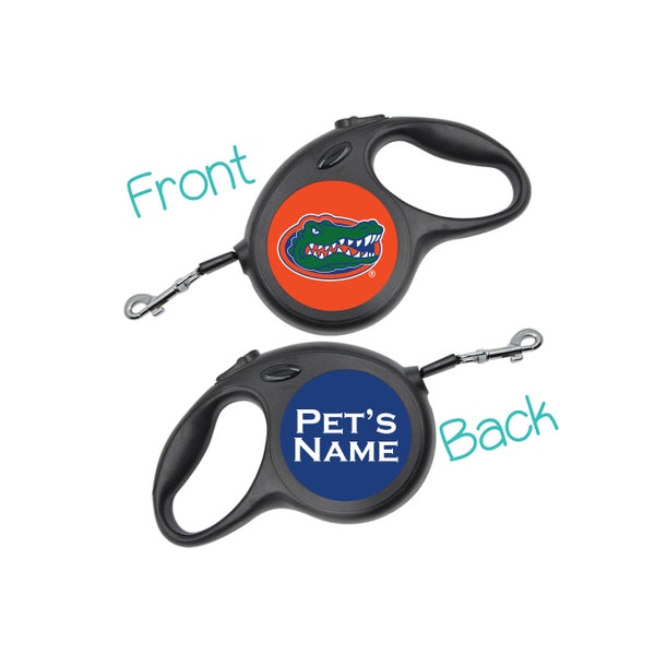 Florida Gators Retractable Dog Walking Leash | Officially Licensed | Personalized for Your Pet