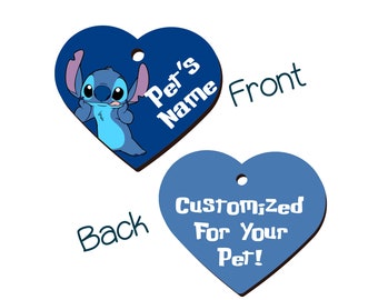 Stitch | Disney 2-Sided Pet Id Tag for Dogs & Cats | Personalized for Your Pet