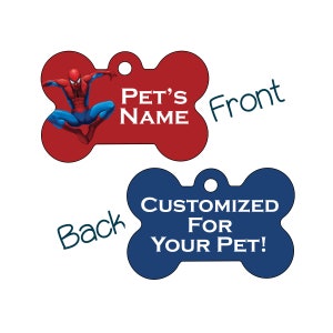 Spiderman | Marvel 2-Sided Pet Id Dog Tag | Personalized for your Pet