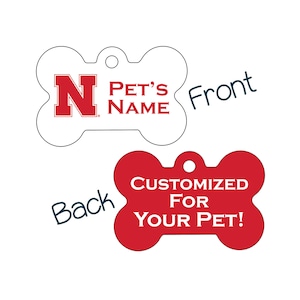 Nebraska Cornhuskers 2-Sided Pet Id Dog Tag | Officially Licensed | Personalized for Your Pet