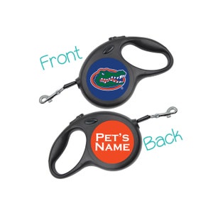 Florida Gators Retractable Dog Walking Leash | Officially Licensed | Personalized for Your Pet