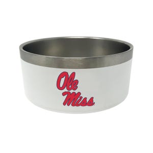 Ole Miss Rebels Stainless Steel Dog Food & Water Bowl - 32oz