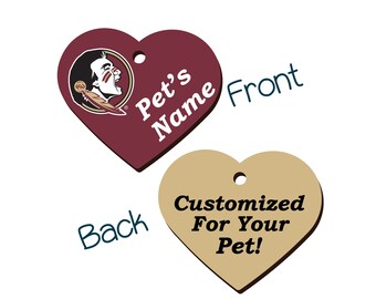 Florida State Seminoles 2-Sided Pet Id Tag for Dogs & Cats | Officially Licensed | Personalized for Your Pet