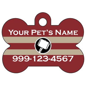 Thor Pet Id Dog Tag Personalized w/ Your Pets Name and Number