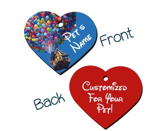 Up Balloons | Disney 2-Sided Pet Id Tag for Dogs & Cats | Personalized for Your Pet