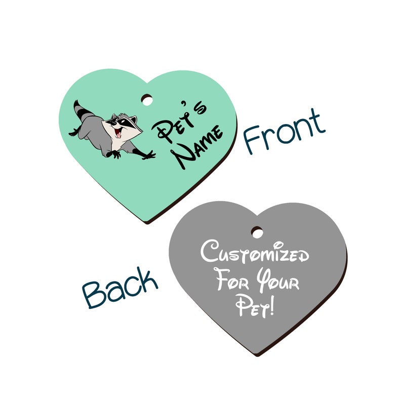 Meeko | Disney 2-Sided Pet Id Tag for Dogs & Cats | Personalized for Your Pet image 1
