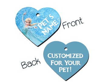 Elsa | Disney 2-Sided Pet Id Tag for Dogs & Cats | Personalized for Your Pet