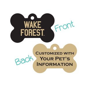 Wake Forest Demon Deacons 2-Sided Pet Id Dog Tag | Officially Licensed | Personalized for Your Pet