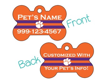 clemson dog tag