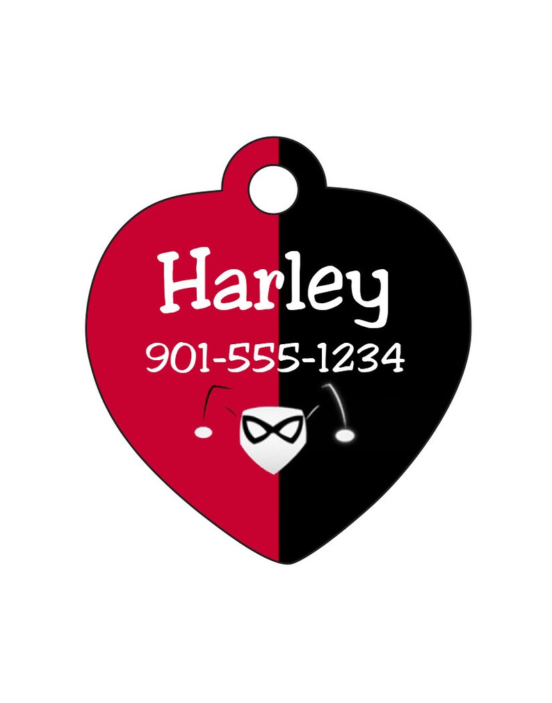 Harley Quinn Custom Pet Id Tag for Dogs and Cats w/ Name and Etsy