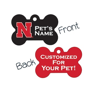 Nebraska Cornhuskers 2-Sided Pet Id Dog Tag | Officially Licensed | Personalized for Your Pet