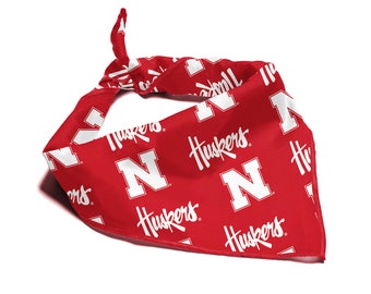 Nebraska Cornhuskers NCAA Bandana for Dogs & Cats | Officially Licensed | Fits Pets of all Sizes | Makes a Great Gift