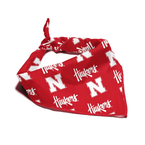 Nebraska Cornhuskers NCAA Bandana for Dogs & Cats | Officially Licensed | Fits Pets of all Sizes | Makes a Great Gift