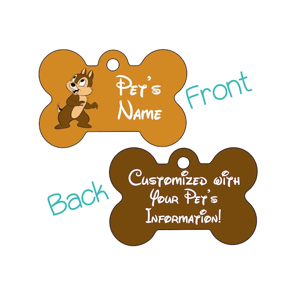 Chip Disney Chip Dale 2 sided Pet Id Dog Tag Personalized for Your Pet Etsy Canada