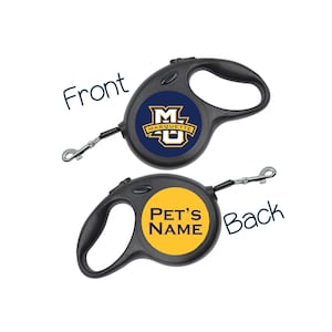 Marquette Golden Eagles Retractable Dog Walking Leash | Officially Licensed | Personalized for Your Pet