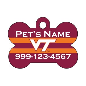 Virginia Tech Hokies Pet Id Dog Tag | Officially Licensed | Personalized for Your Pet