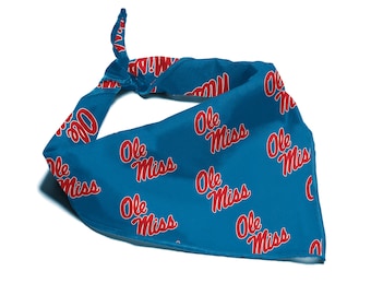 Ole Miss Rebels NCAA Bandana for Dogs & Cats | Officially Licensed | Fits Pets of all Sizes | Makes a Great Gift
