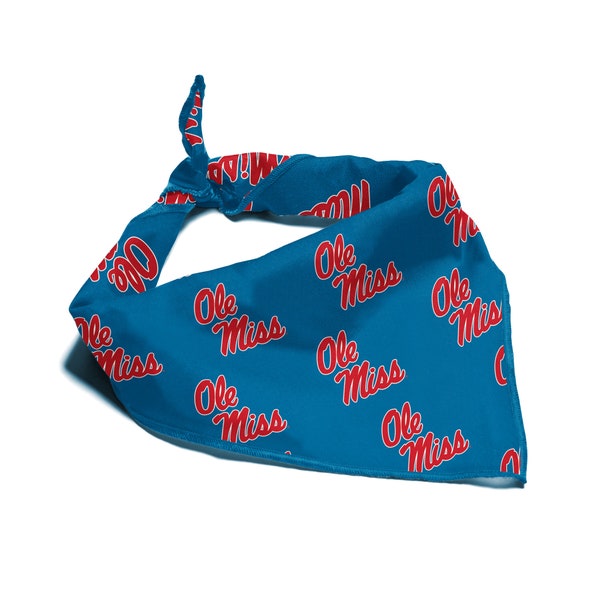 Ole Miss Rebels NCAA Bandana for Dogs & Cats | Officially Licensed | Fits Pets of all Sizes | Makes a Great Gift