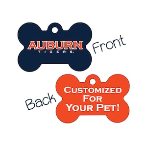 Auburn Tigers 2-Sided Pet Id Dog Tag | Officially Licensed | Personalized for Your Pet