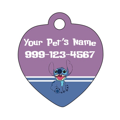 Disney Lilo and Stitch Pet ID Tag for Dogs & Cats Personalized Etsy
