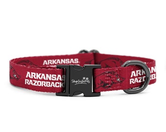 Arkansas Razorbacks Adjustable Collar for Dogs & Cats | Officially Licensed | Fits all Pets!